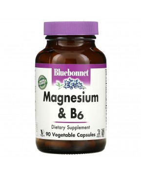 Bluebonnet Nutrition, магний и витамин B6, 90 вегетарианских капсул Bluebonnet Nutrition, магний и витамин B6, 90 вегетарианских капсул